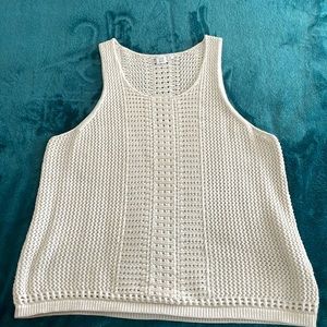 Gap cream crochet sweater tank, XXL